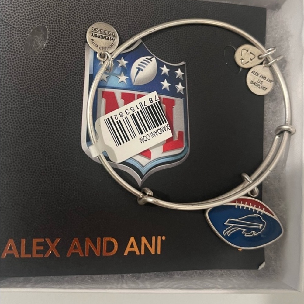 Alex and Ani Silver Buffalo Bills Charm Bracelet